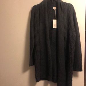 Dark Grey thick cable cardigan